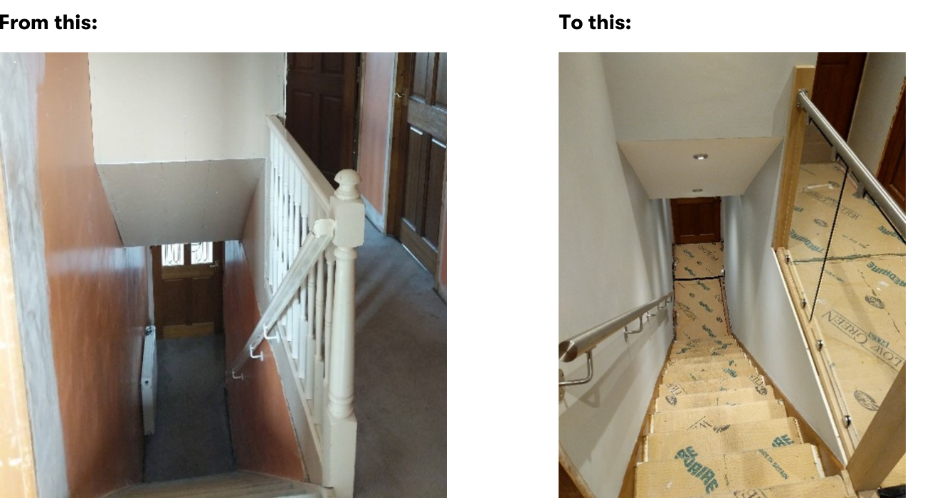 Replacing handrails and balustrades on stairs in the home LABC